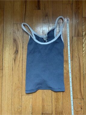 Striped Scoop Ribbed Tank - Navy & White